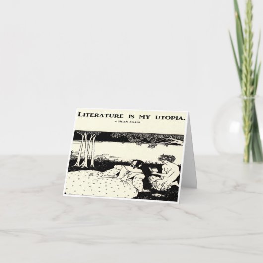 Helen Keller Book Love Note Card (Devant)