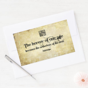 Helen Keller Inspirerend Quote Heresy van een leef Rechthoekige Sticker