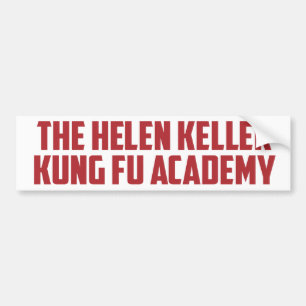 Helen Keller Kung Fu Academy Funny Bumpersticker