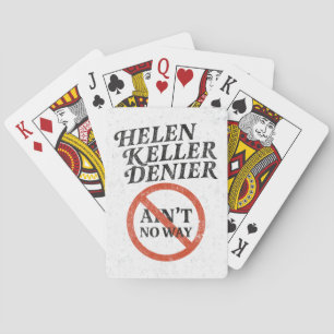 Helen Keller Ontkenner Nee, Natuurlijk Niet Vintag Pokerkaarten