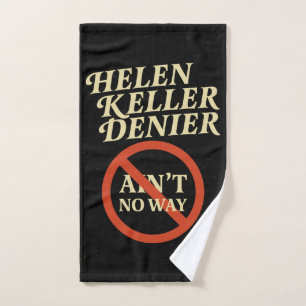 Helen Keller Ontkenner Nee toch Niet Vintage Meme Handdoek