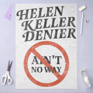Helen Keller Ontkenner Nee toch Niet Vintage Meme Tissuepapier