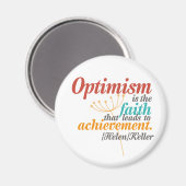 Helen Keller Optimism Quote Magneet (Voorkant / Achterkant)