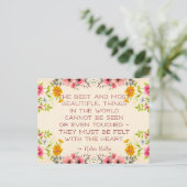 Helen Keller Quote Briefkaart (Staand voorkant)