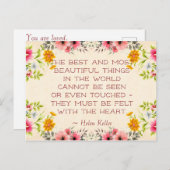 Helen Keller Quote Briefkaart (Voorkant / Achterkant)