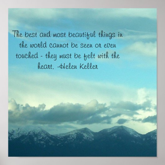 Helen Keller Quote Montana Sky Poster (Voorkant)