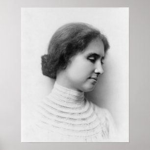 Helen Keller vintage profielfoto Poster