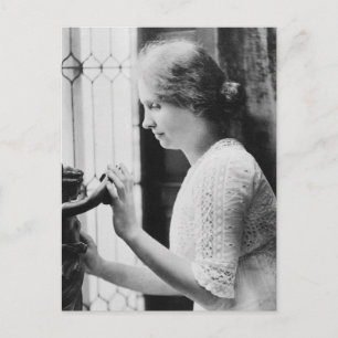 Helen Keller Watering Planten Portret Briefkaart