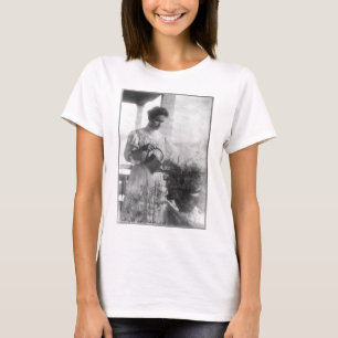 Helen Keller Watering Planten Portret T-shirt