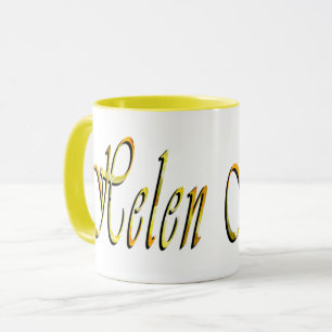 Helen, naam, Logo, Gele Combo Coffee Mok