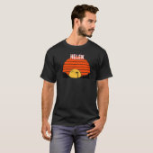 Helen Palm Tree Sunset Retro Sand Dunes T-shirt (Voorkant volledig)