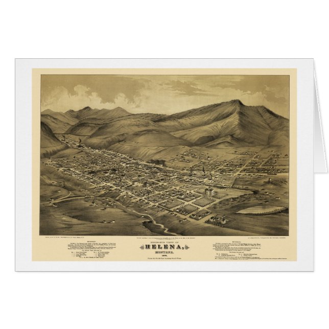 Helena, carte panoramique de la TA - 1875 (Devant horizontal)