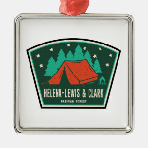 Helena-Lewis en Clark National Forest Camping Metalen Ornament