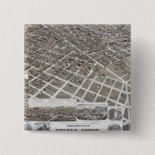 Helena, Mont Vierkante Button 5,1 Cm