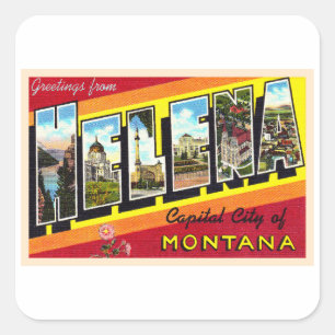 Helena Montana MT  groot Briefkaart Vierkante Sticker