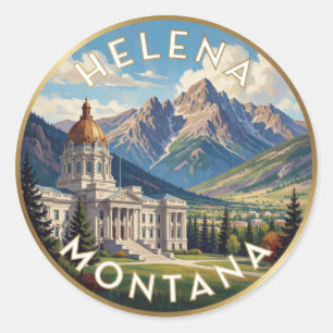Helena Montana Rocky Mountain Reizen 🏔 Ronde Sticker