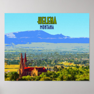 Helena Montana Sleeping Giant Mountains  Poster