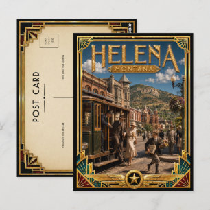 Helena Montana Vintage Art Deco Gouden Tijdperk Briefkaart