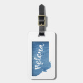 Helena Montana Wood Grain Bagagelabel (Voorkant verticaal)