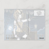 "Helena" Sky Pirate Ship Moon Fae Briefkaart (Achterkant)