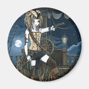 "Helena" Sky Pirate Ship Moon Fae Magnet Magneet
