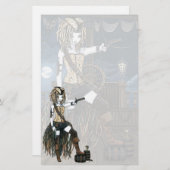 "Helena" Sky Pirate Ship Moon Fae Stationery Briefpapier (Voorkant / Achterkant)