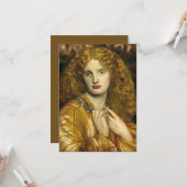 Helena van Troje (Dante Gabriel Rossetti) Kaart (Voorkant / Achterkant in situ)