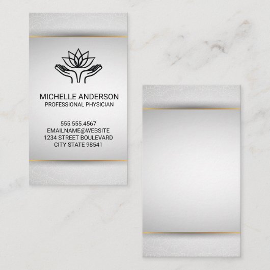 Helende handen | Lotus Visitekaartje (Voorkant / Achterkant)