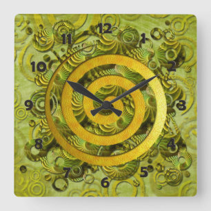 Helende Macht - wijzerplaat - aantallenzwarte Vierkante Klok