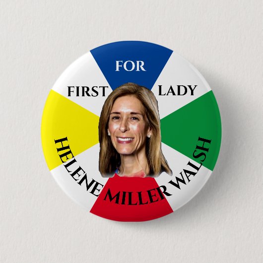 Helene Miller Walsh voor First Lady Ronde Button 5,7 Cm (Voorkant)