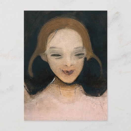 Helene Schjerfbeck - Carte postale fille souriante (Devant)