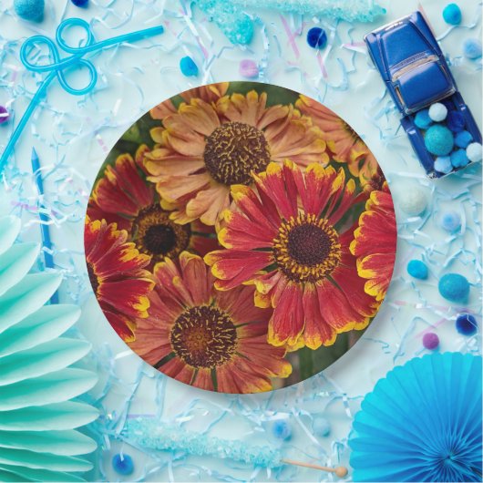 Helenium Autumnale Blooms Floral Papieren Bordje (Feest)