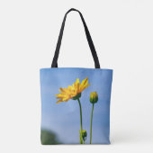 Hélénium de marguerite jaune sur tout le sac d'imp (Dos)