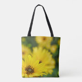 Hélénium de marguerite jaune sur tout le sac d'imp (Dos)