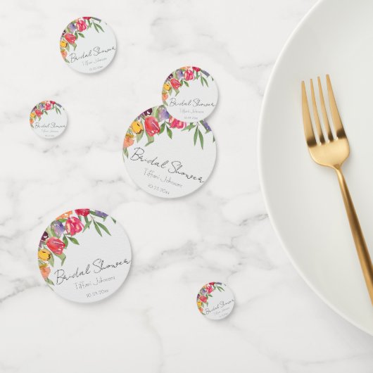 Helere en Leuke Tulp Bruidsuitnodiging Confetti (Groep)