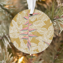 Heliconia & Lauhala, omkeerbare Māla Lani Ornament