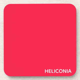 Heliconia rode kleurnaam bier onderzetter