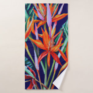 Heliconia sur bleu Tropical