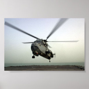 HELICOPTER LANDING POSTER
