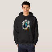 Helicopter over the city  graffiti hoodie (Voorkant volledig)