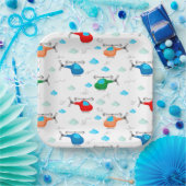 Helicopter  papieren bordje (Feest)