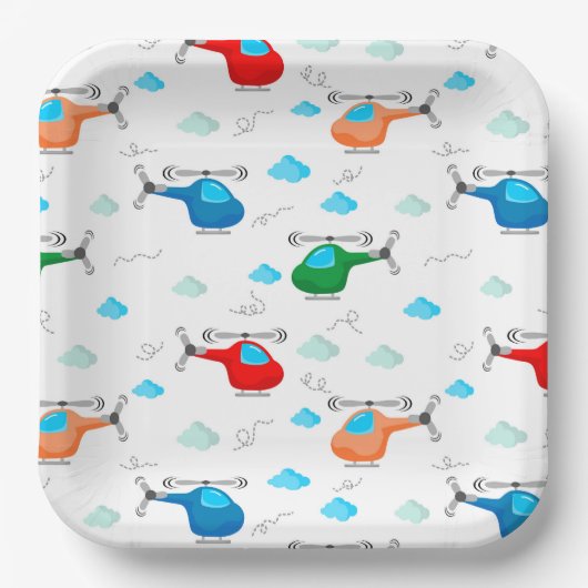 Helicopter  papieren bordje (Voorkant)