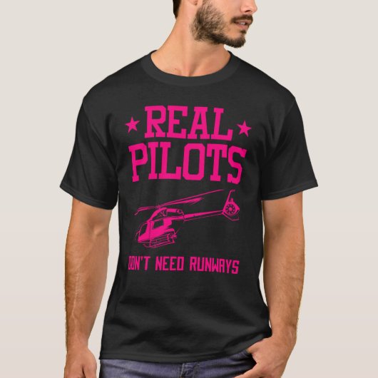 Helicopter Pilot For Men Women Cool Pilot Aviator T-shirt (Voorkant)