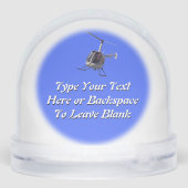 Helicopter Snow Globe Personalized Chopper Gifts (Arrière)
