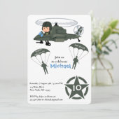 Hélicoptère de l'armée militaire Invitation vert (Debout devant)