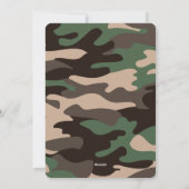 Hélicoptère de l'armée militaire Invitation vert (Dos)