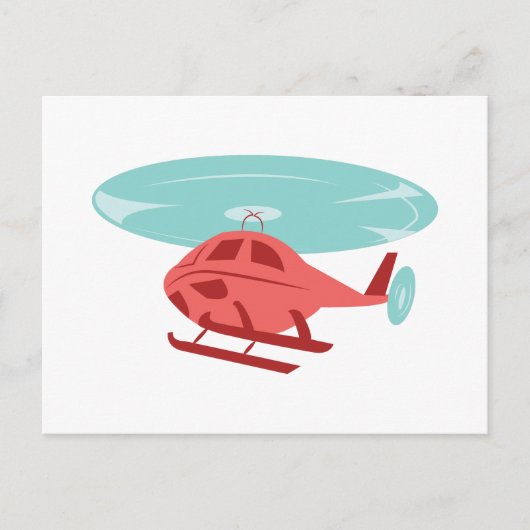 Helikopter Briefkaart (Voorkant)
