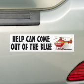 Helikopter Bumpersticker voor ontluchting HCOB (Op auto)