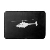 Helikopter Chopper Silhouette Flying Black Badmat (Voorkant)
