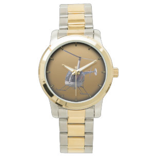 Helikopter die vliegende helikopter vliegt horloge